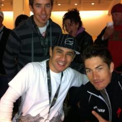 Nicky at the Anaheim Supercross with brother Tommy and former motocrosser Ernesto Fonseca. - Photo: Nicky Hayden