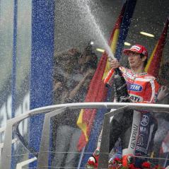 Celebrating the Ducati Team's first podium of the 2011 season, at Jerez. - Photo: Milagro/Ducati