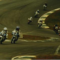 Tommy chasing Nicky in one of their first 125 road races. - Photo: Hayden Family Collection