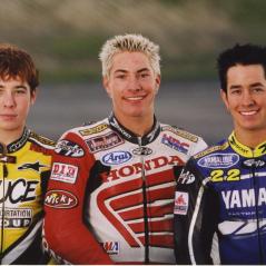 Roger, Nicky, and Tommy show off their AMA race leathers. - Photo: Hayden Family Collection