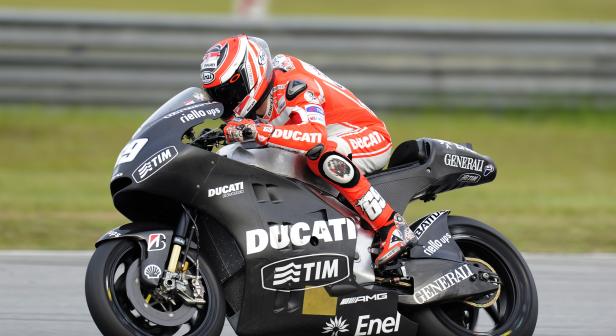 The Ducati Team starts work on the GP12 at Day 1 of Sepang Test