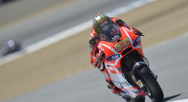 Provisional front row for Dovizioso at Laguna Seca, Hayden ninth 