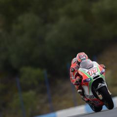 In changing weather conditions on day 2, Nicky set the fastest time of the day. - Photo: Ducati