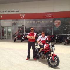 Shown here with Marcel Bode, Nicky also stopped by Dubai's Ducati Store while he was in town. - Photo: Nick Sannen