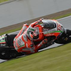 Near the end of what had been a superb lap in Saturday qualifying, Nicky went down at high speed. - Photo: Ducati