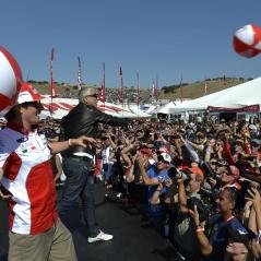 Ducati CEO Gabriele del Torchio (background) was on hand for the fun. - Photo: Ducati