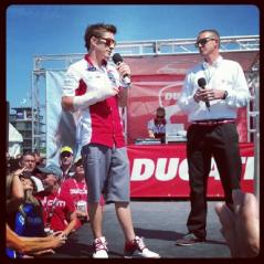 Nicky gives Ducati's Tim Collins and the Ducati Island fans a Sunday update on his injuries. - Photo: indyskater