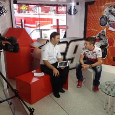 On Thursday, Nicky filmed a humorous segment with Dorna for After the Flag. - Photo: CJ
