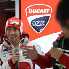 Nicky made a Saturday appearance for the happy hospitality guests of the team's main sponsor. - Photo: Ducati