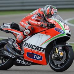 Nicky finally got a chance to try out the new chassis in dry conditions on Saturday afternoon. - Photo: Ducati